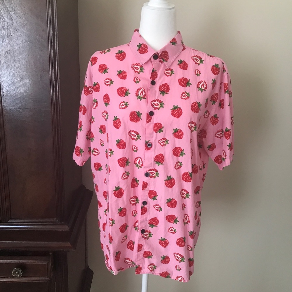 Strawberry Button Down Shirt